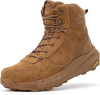 NORTIV 8 Men's Military Tactical Boot Lightweight Comfortable Boots for Work All Day Side Zipper Motorcycle Combat Hiking Boots Metrostrike(8-9 Inches)