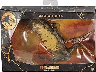 Jurassic World Amber Collection Pteranodon 6-in Dinosaur Action Figure, Movie-Authentic Detail, Movable Joints & Figure Display Stand, Collectible Gift 8 Years & Up