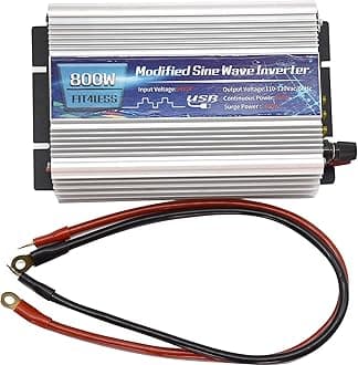 Power Inverter 800W with Dual sockets Output and USB5V 2000mA Input DC12V or 24V, Output AC110V 60Hz (24V)