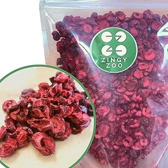 Freeze Dried Cherry Pieces Slices | XXL 500g Natural Dried Cherries for Baking, Cooking, Smoothies, Cake Decoration | Pure Freeze Dried Fruit | Fresh Dehydrated Frozen Cherries Fruit Pieces | ZingyZoo