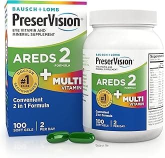 PreserVision AREDS 2 Eye Vitamin & Mineral Supplement, Contains Lutein, Vitamin C, Zeaxanthin, Zinc, Copper & Vitamin E, 100 Softgels (Packaging May Vary)