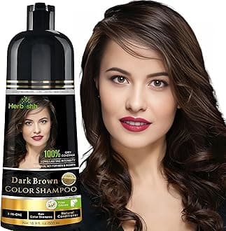 Herbishh Hair Colour Shampoo (Black, 500Ml) - Paraben Free, Ammonia Free Dye For Women & Men | Permanent Hair Dye Shampoo with 100% Grey Coverage Up To 8 Weeks