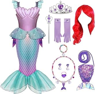 Spooktacular Creations Girls Mermaid Costume,little MermaidCostume for Girls Halloween Dress up and Costume parties