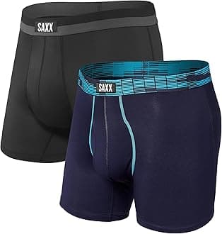 SAXX Underwear Co.Men's Underwear with Pouch Sport Mesh Boxer Brief Fly 2Pk