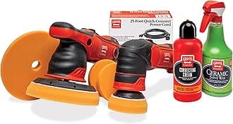 Griot's Garage G8 and G9 Orbital 2-Step Ceramic Kit, Includes Two Orbital Polishers for Car Detailing, BOSS Correcting Cream, 6.5" and 3" Correcting Pads, and Ceramic 3-in-1 Wax