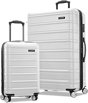 Omni 2 Hardside Expandable Luggage with Spinner Wheels (Carry-on/Large), Birch White, 2-Piece Set (20/28)
