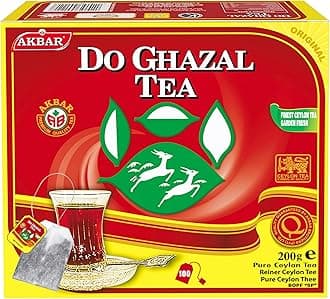 Do Ghazal Tea CEYLON Black alghazaleen T-shirt 100 Bag a 2 Grams (0.07oz)