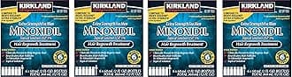 Kirkland Minoxidil 5 percentage Extra Strength Hair Loss Regrowth Treatment Men, 4 Pack (6 Months Supply)