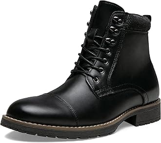 Mens Boots Motorcycle Casual Boots for Men Zipper Fashion Chukka Boots Mens