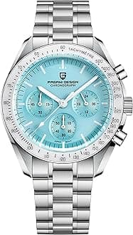 RollsTimiPagani Design 1701 Men's Watch, Chronograph, VK63 Japanese Quartz Movement, Stainless Steel Bracelet, Water Resistant to 330 Feet (100 Meters), Sapphire Glass Wristwatch.