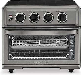 Cuisinart Air Fryer Toaster Oven with Grill, 1800W 8-1 Air Fryer Oven with Bake, Convection Bake, Grill, Broil and Warm Options, Large Capacity, 60-Minute Timer, TOA-70BKS, Black SS