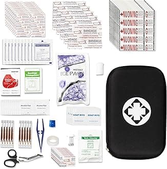 276Pcs First-Aid Kit Emergency-Kit Home-Car - First Aid Kits Emergency Kit Home Essentials for Dorm Room First-Aid Kit Emergency Necessities for Boat Hiking Skating, Black YIDERBO