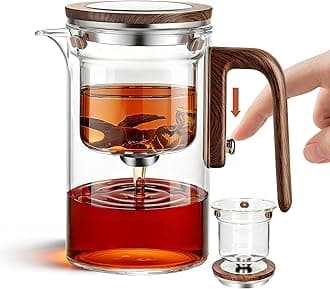 MACTANO Enchanti Tea Pot, Magic Witchcraft Enchanted Glass Teapot with Strainer -600ML