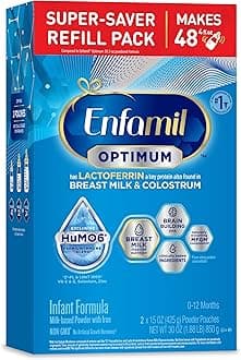 Optimum (Enspire), Our Closest Formula to Breast Milk, Immune-Supporting Lactoferrin and Brain-Supporting DHA Baby Formula, 30 Oz Refill