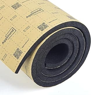 Sound Deadening Mat 1inch(25 mm) 6.54sqft - Closed Cell Foam Car Sound Deadening Material - Self-Adhesive Hood Insulation Heat Shield Auto Sound Dampening