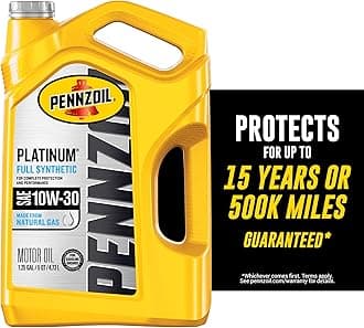 PennzoilPlatinum Full Synthetic 10W-30 Motor Oil (5-Quart, Case of 3)