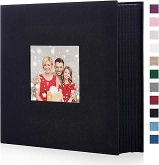 Artmag Fabric Photo Album 4x6 600 Large Capacity for Family Wedding Anniversary Linen Album Holds 600 Horizontal and Vertical Photos (600 Pockets, Black)