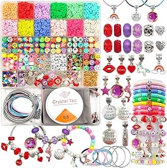 leitait Girls Toys Bracelet Making Kit - 3000pcs Charm Jewelry Making Kit Supplies,Easter Basket Stuffers,Unicorn/Mermaid Crafts Birthday Christmas Gifts for Girls Ages 5 6 7 8 9 10 11 12 Years Old