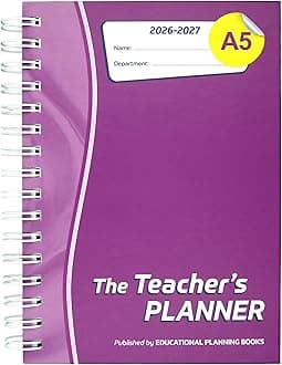 The Teachers Planner 2026-2027 for Secondary School – A5 – Six Period Day – Page-a-Day & Undated, with Dedicated Pages for Year Planning, Exams, Marking and more (TP9-P)
