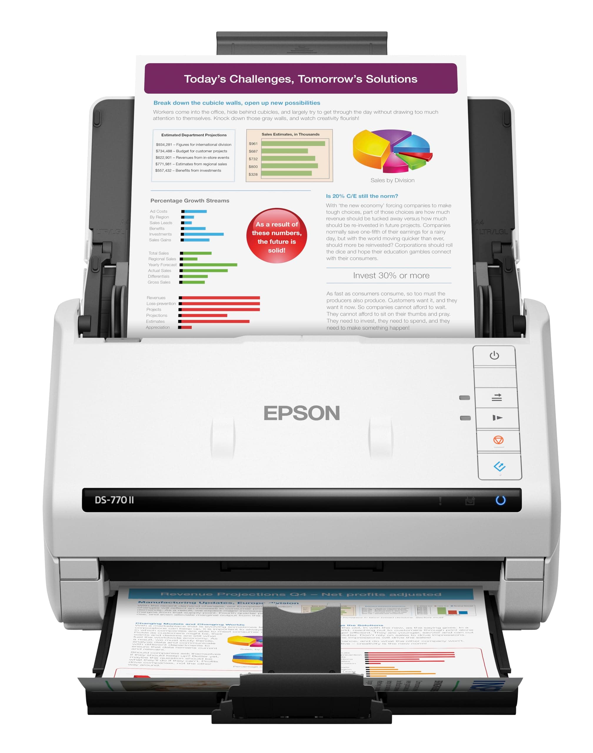 DS-770 II Color Duplex Document Scanner for PC and Mac, with 100-page Auto Document Feeder (ADF), Twain and ISIS Drivers