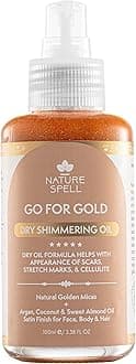 Dry Shimmering Oil for Body & Face, Lightweight, Glowy Finish, Infused With Argan and Coconut Oils, Vegan, 100ml