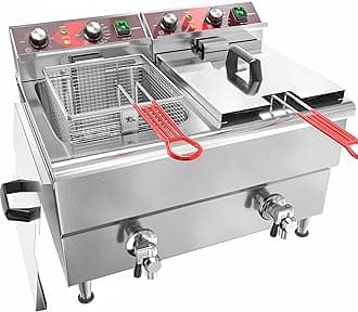 24L Commercial Fryer with Oil Drain and Timer