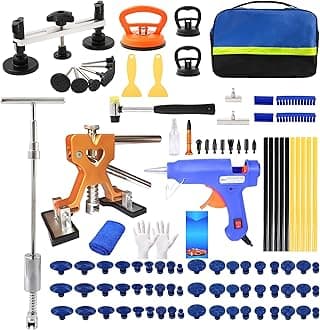101pcs Paintless Dent Repair Tool Dent Puller Kit,Car Dent Repair Kit，Adjustable Width, Dent Car Dent Removal Kit…