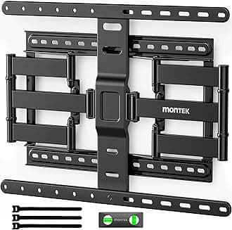 monTEK Ultra Slim TV Wall Mount for 43-90 Inch TVs | 1.1" Thin Low Profile Full Motion Bracket | Dual Swivel Articulating Arms with Tilt | Max VESA 600x400mm | Holds 132lbs | Fits 16"/18" Studs