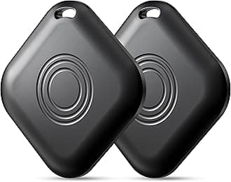Air Tracker Tags-2 Pack Tracker Tag Work with Apple Find My (iOS 14.6 Above Only) Item Finders Smart Tag for, Backpack, Key, Luggage.etc. (Black, 2 Pack)