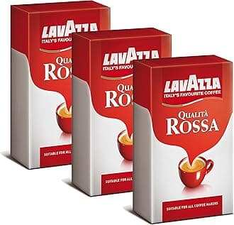 Lavazza Coffee Qualita Rossa Coffee Espresso Cappuccino & Latte, 3 x 500g