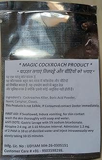 Magic Cockroach Powder Products Remove All Type Of Cockroaches From Home, Kitchen, Pantry (1 * 20G) 99% Guaranteed Effect. Pack Of 1