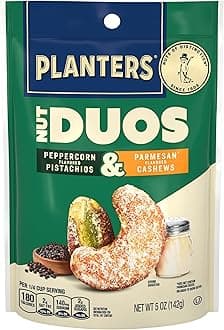 PLANTERS Nut Duos Peppercorn Pistachio & Parmesan Cashews 5 oz