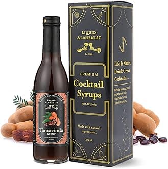 Liquid Alchemist Tamarind Syrup for Cocktails - Real Ingredients Make our Tamarindo Syrup the Perfect Spicy Margarita Mix - Made with Fresh Tamarind Puree & All Natural Tamarind Concentrate (12.7 oz)