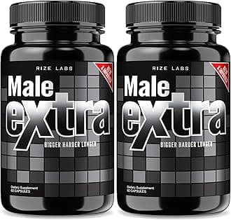 rize labs - Male Extra Capsules - Performance Supplement for Men, Maximum Strength Support, Ultra Pure Pills, Non-GMO Vegan Supplement Advanced Formula (120 Capsules)