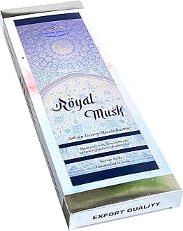 Royal Musk Incense Sticks - Artisan Luxury Masala Incense - Handrolled Long-Burning Incense 18+ Sticks