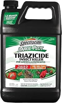 - Large Plot Triazicide Insect Killer for Lawns & Landscapes Concentrate, 1 Gallon, Large Plot Concentrate Formula Kills 180+ Pests Including Fleas, Ants, Deer Ticks and Other Listed Pests