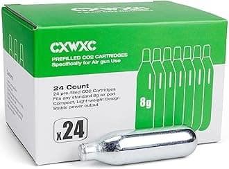 - 8 Gram/ 12 Gram/ 88 Gram CO2 Cartridges for Paintball - CO2 Cylinder CO2 Cartridges for Airsoft, Air Gun, Pepper Gun P2P HDP 50 Compact