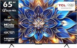 65T7B Television 65 Inch Smart TV 4K QLED Pro HDR 10+ Google TV, Quantum Dot Technology, Dolby Vision- Atmos,MEMC，2GB RAM+32GB ROM,Game Master, Slim Design (2024 Model)