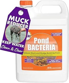 Pond Worx Bacteria - Formulated for Large s, Water Features and Safe for Koi - Gallon