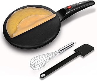 Nutrichef Pkcrm08 Crepe Maker, Black,800 Watts