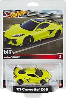 Hot Wheels Premium Corvette Z06, 1:43rd Scale Collectible Car, Gift for Collectors, Toy Car, +3 Years and Adults Fans and Collectors, HMD48