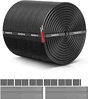 NAOEVO 12 Gauge Wire 2 Conductor Electrical Wire, 12 AWG Stranded PVC Cord, 12V Low Voltage/Tinned Copper/Flexible Cable for Automotive Wiring, Lamp Cord, Marine Cable (300FT)