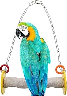 Sweet Feet and Beak Safety Roll Swing Bird Toy - Features Real Pumice - Trims Nails and Beak like Pet Grooming Clippers - Promotes Healthy Feet - Safe, Non-Toxic Bird Supplies for Bird Cages