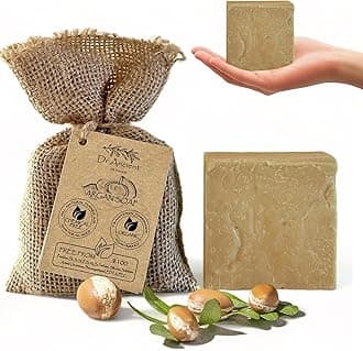 Dr.Ancient Argan Soap Bar Organic Natural Vegan Traditional Handmade Antique - Anti-Aging For Women And Men, Anti-Wrinkle - No Chemicals, Pure Natural Soaps!