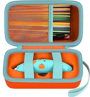 ANKHOH Organizer Case for 3Doodler Start+ Essentials 3D Pen for Kids, EVA Shell/Wrist Strap, Drop-Proof Water-Resistant, Stores for 3Doodler Pen Filament USB for Travel/Home/School (Box Only) Orange