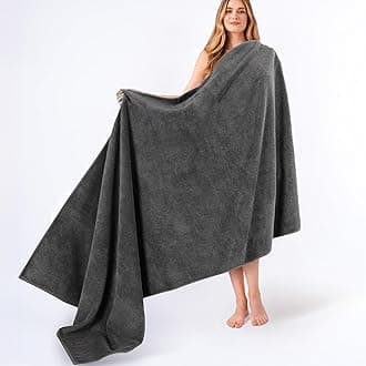 100% Cotton 600 GSM Turkish 40x80 Oversized Bath Towel Sheet, Extra Large Adult Towels for Bathroom, Dark Gray Bath Sheet