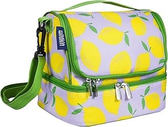 Two Compartment Insulated Lunch Bag for Boys & Girls, Perfect Solution for Packing Hot or Cold Snacks for Kids' School and Travel, Ideal for Lunch Bag for Kids (Lilac Lemonade)