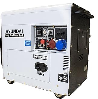 Hyundai 5.8kW / 7.5kVA* Diesel Powered Multi-Phase Generator 230v & 400v Max Power Three Phase/Single Phase, With Long Run Time