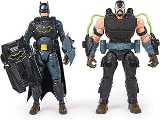 Batman Adventures Battle Pack, Bane and Batman Action Figures Set, 14 Armor Accessories, 12-inch Super Hero Kids Toy for Boys & Girls