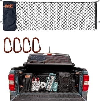 Envelope Cargo Net for Ford Maverick - Fits 2022-Current - Upgraded 5mm Bungee - Integrated Storage Bag - Heavy Duty Carabiners - Designed in USA